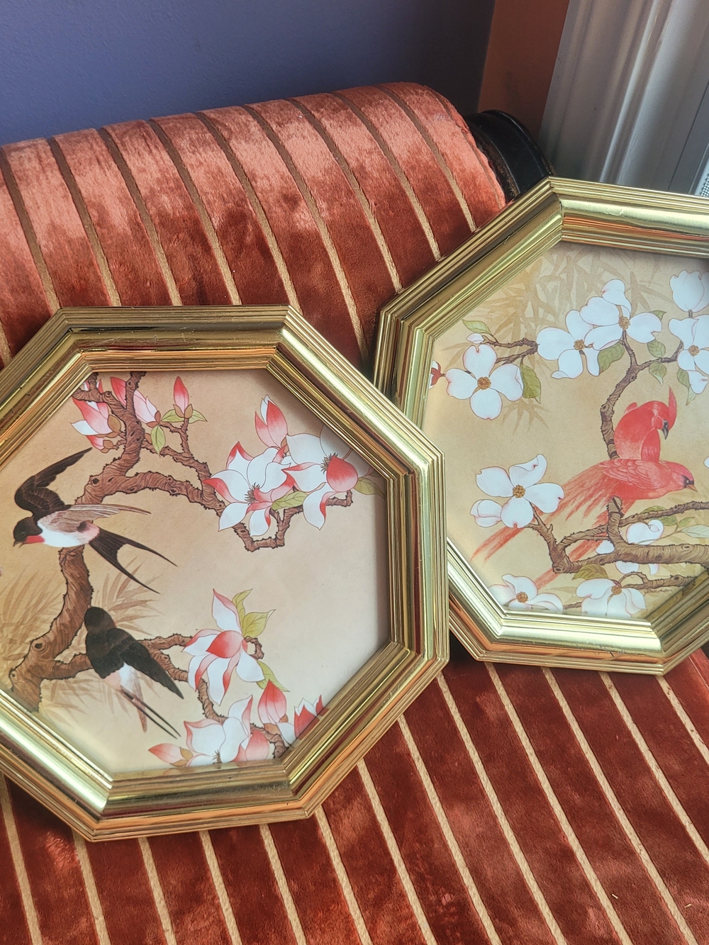 Vintage Bird Octagonal Prints